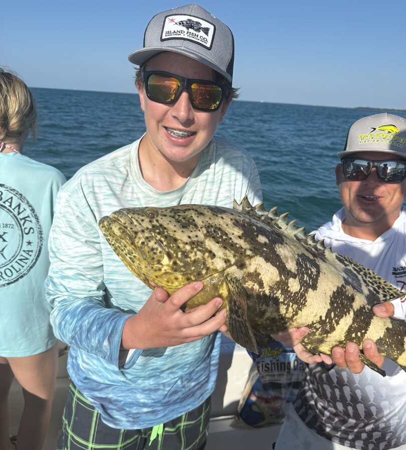 Goliath grouper caught during fishing trip in Marathon FL