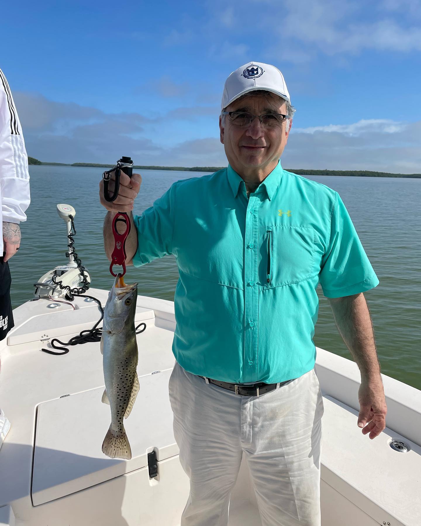 A single spotted weakfish caught in Everglades City while fishing