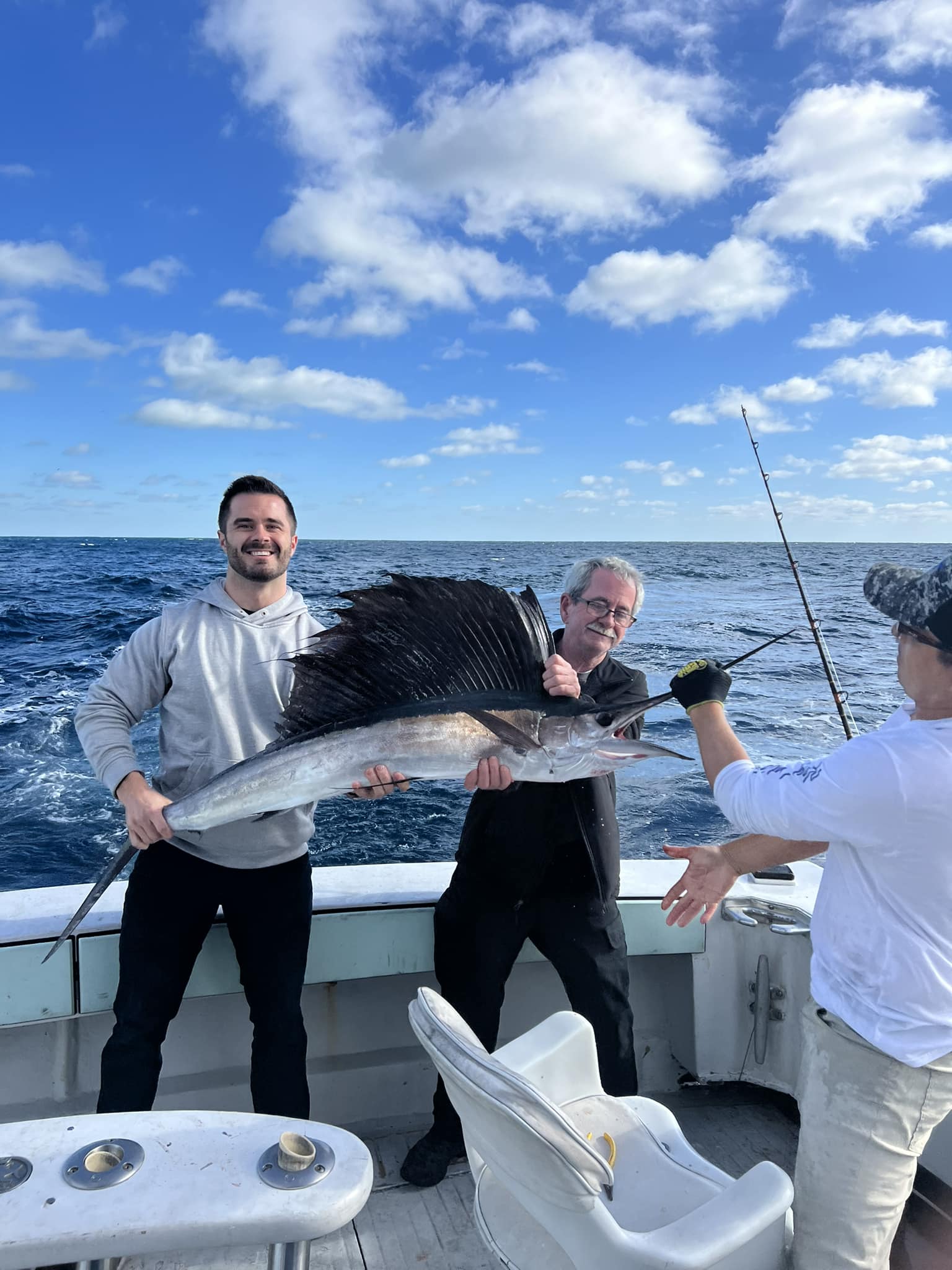 A majestic Atlantic Sailfish caught while fishing in Florida