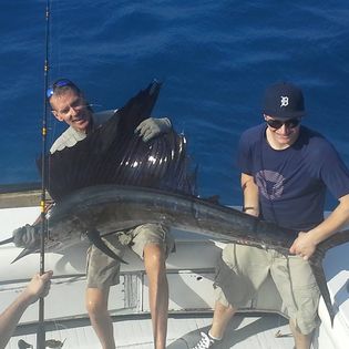 Two people enjoying fishing in Key West