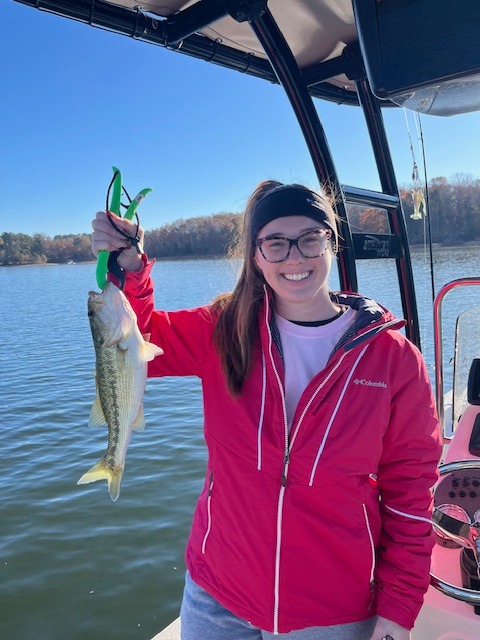 One fisherman angling in Hartwell