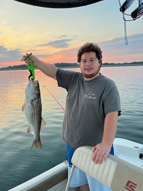 Striped bass caught by angler in GA