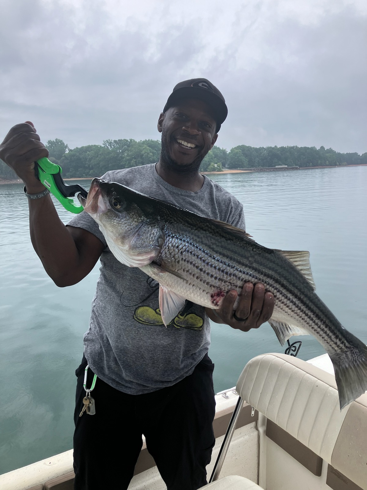 Striped bass caught fishing in GA