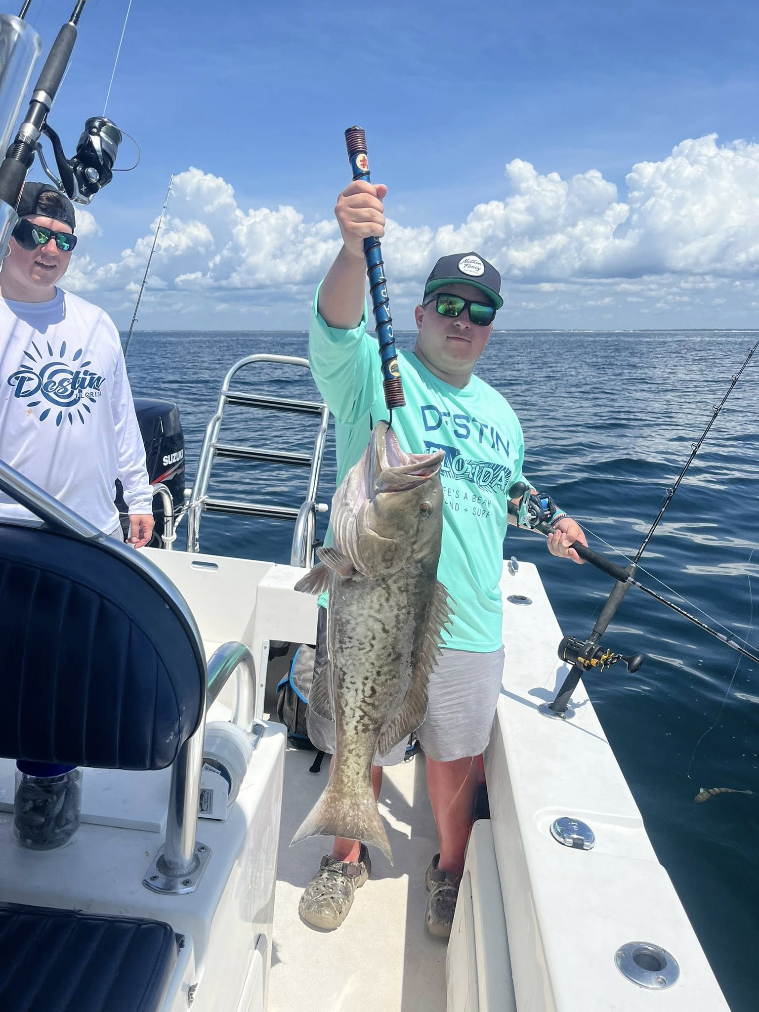 Gag grouper caught fishing on boat near Okaloosa Island FL