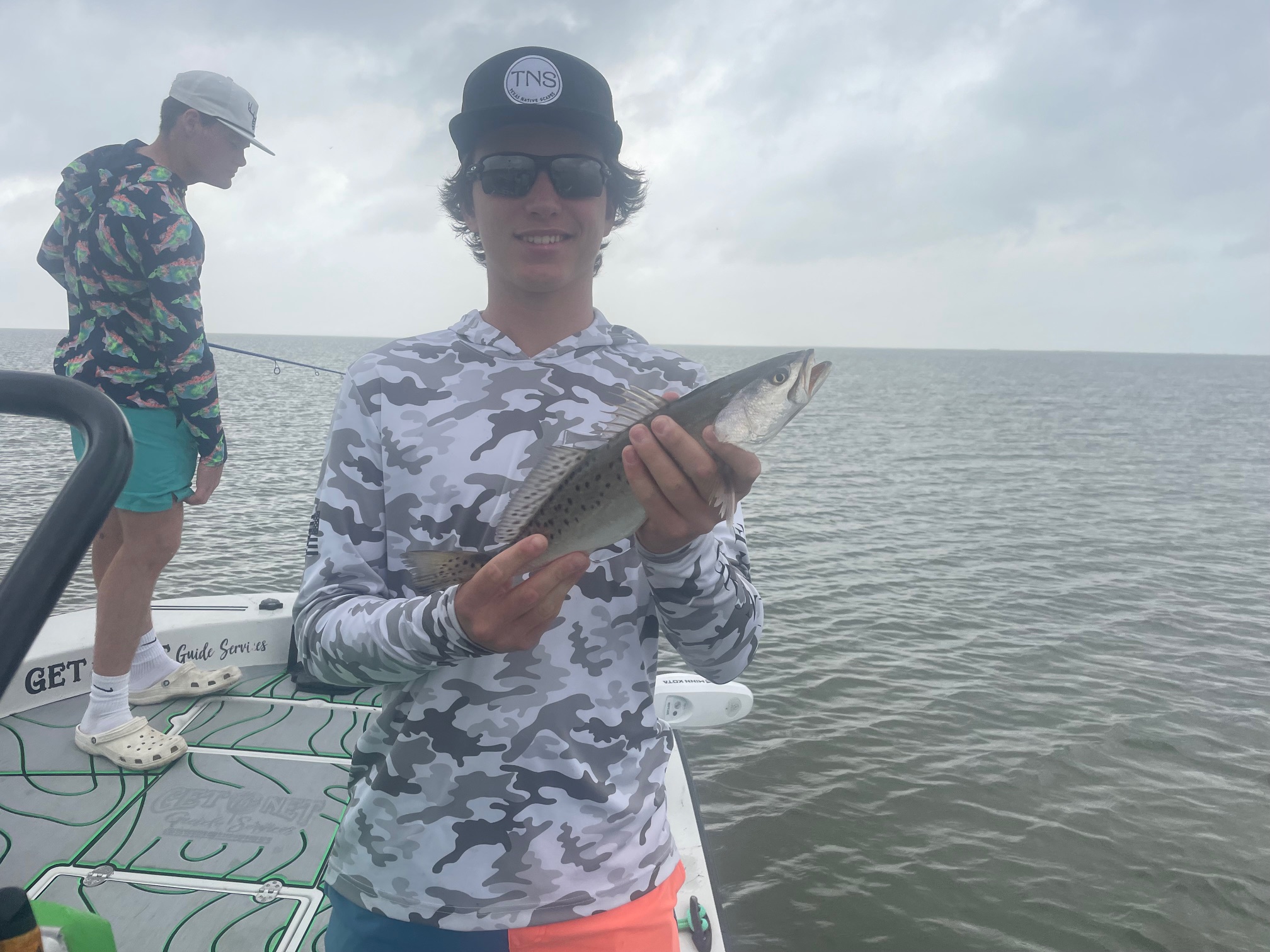 Spotted weakfish caught fishing in TX