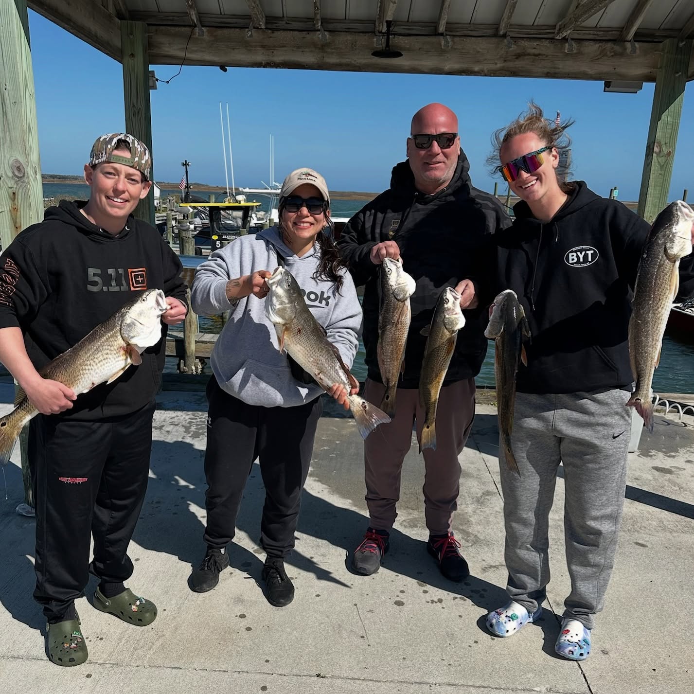6 redfish caught while fishing in NC