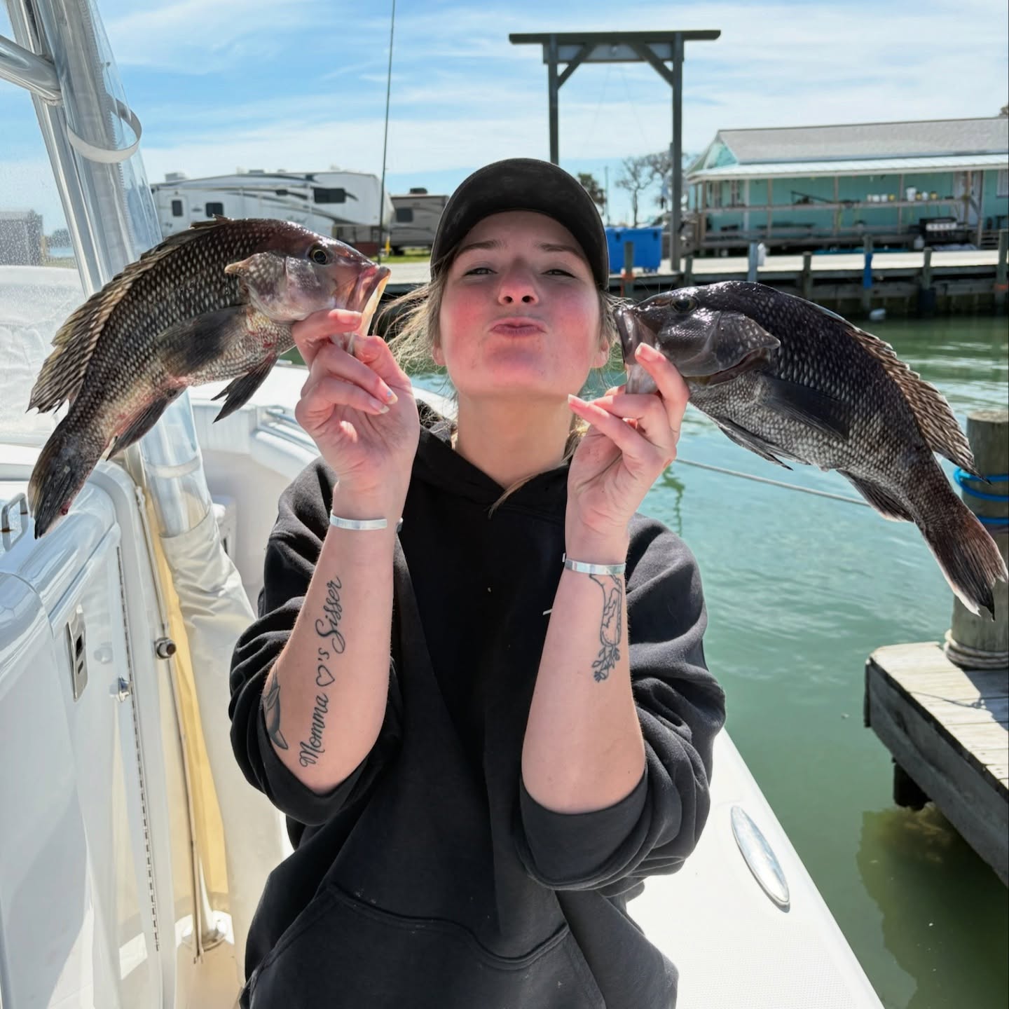 Two sea bass caught in NC
