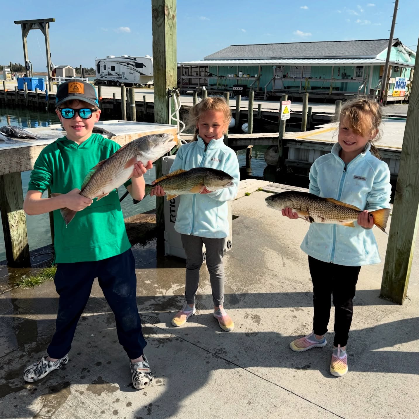 3 redfish caught in Sneads Ferry