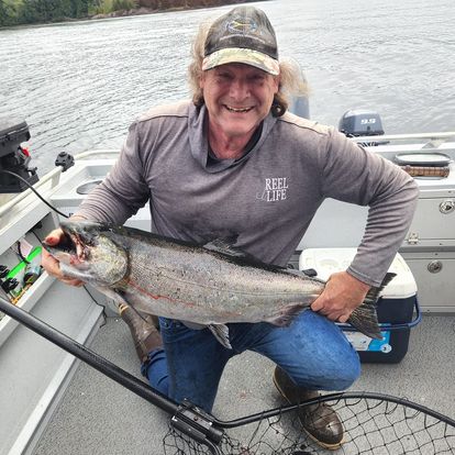 A single rainbow trout caught at Port Hardy