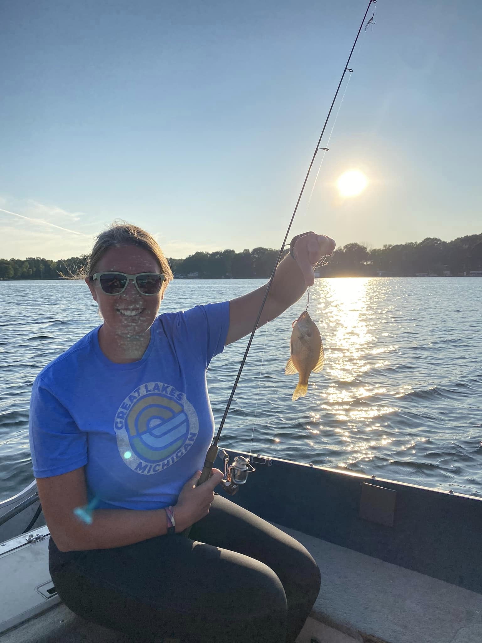 One person fishing in MI