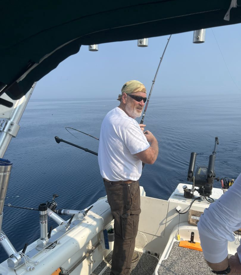 Angler fishing in Harrisville
