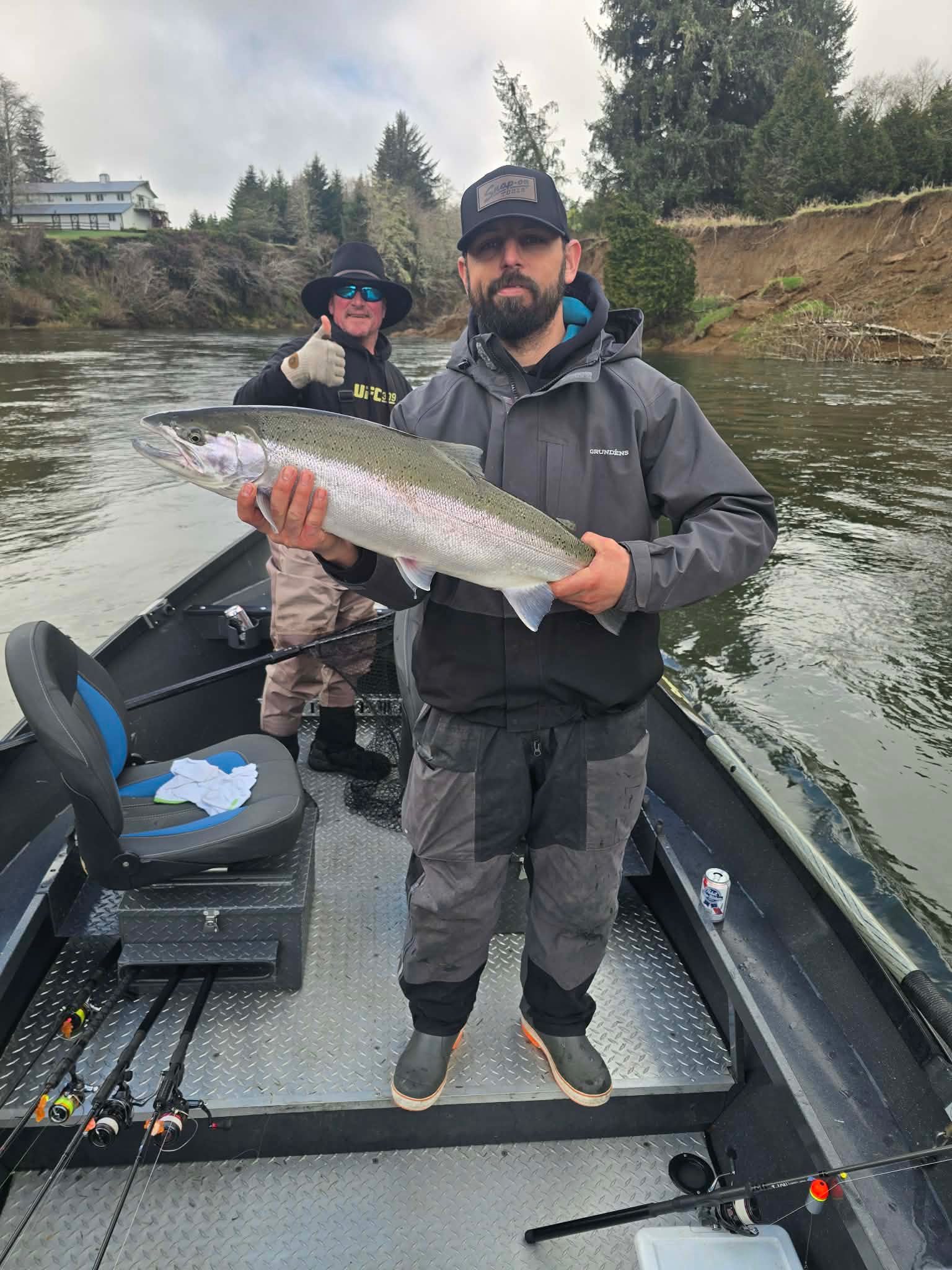 Rainbow trout catch on fishing boat in Lincoln City OR