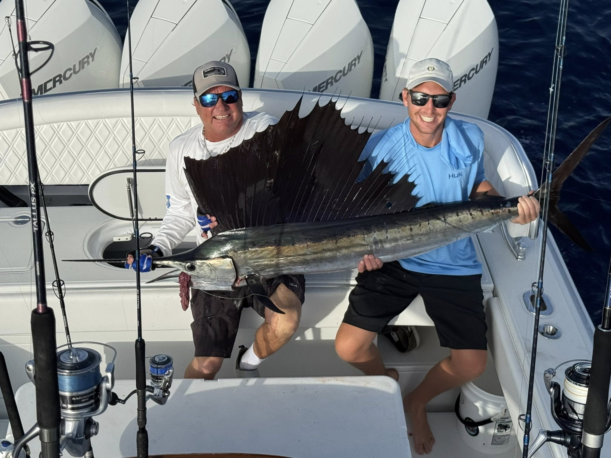Angler catching an Atlantic Sailfish in FL