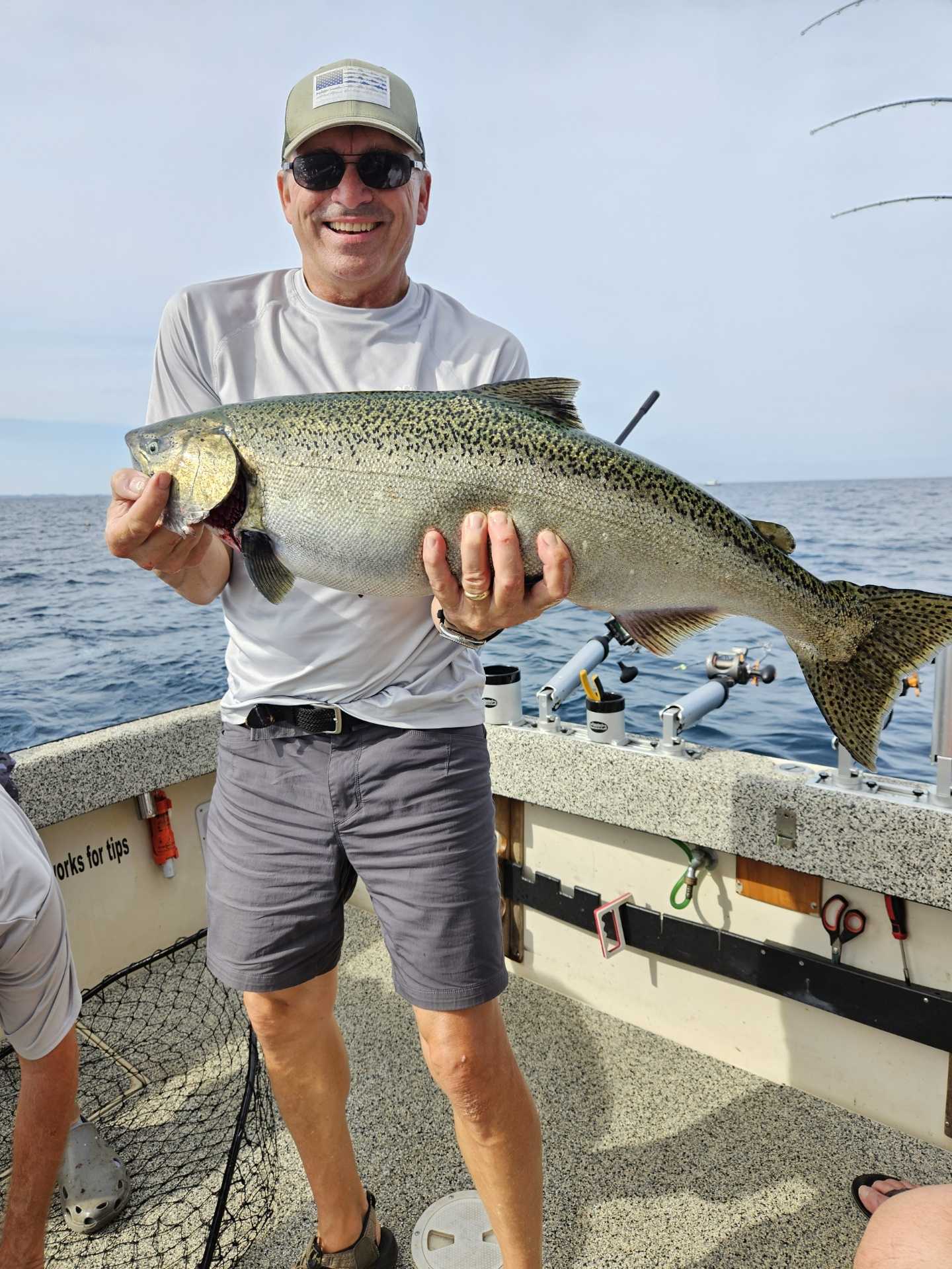 Chinook salmon caught while fishing in Manistee MI waters