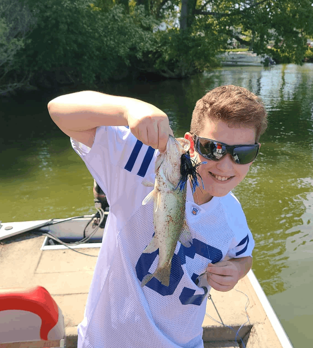 One person fishing in VA