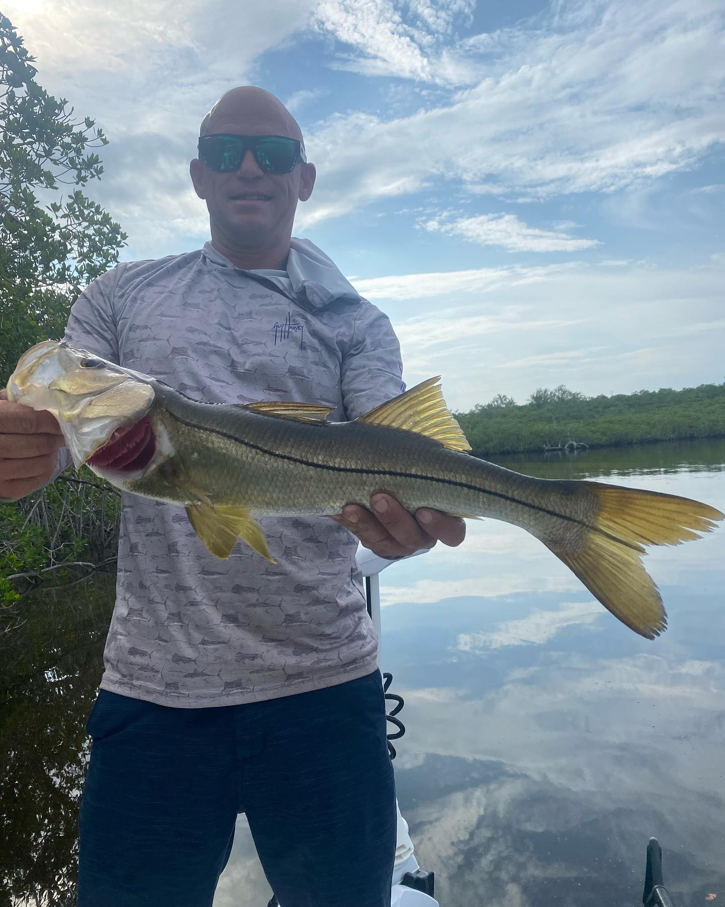 Snook fish caught by angler in Fort Lauderdale