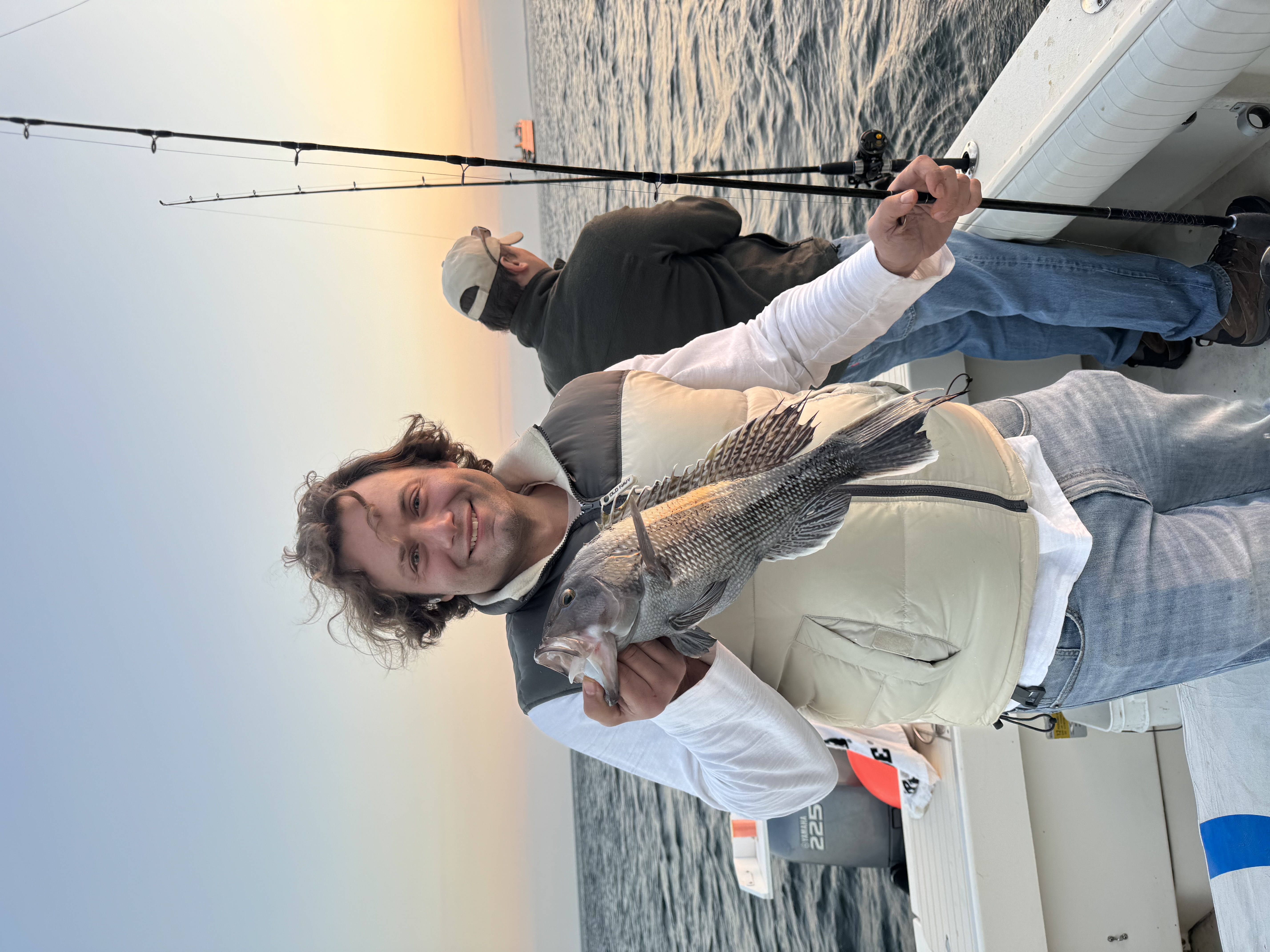 Impressive catch of a sea bass in Connecticut