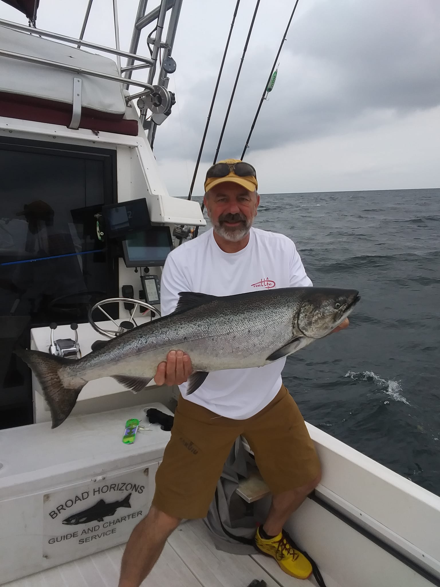 Chinook salmon caught fishing in Oswego