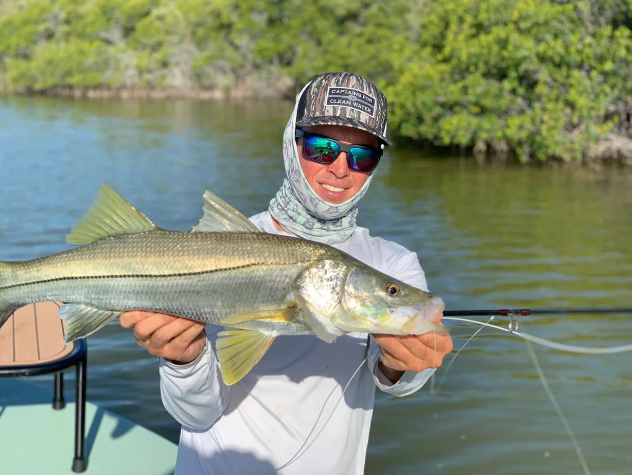 Snook fish caught by angler in Key Biscayne