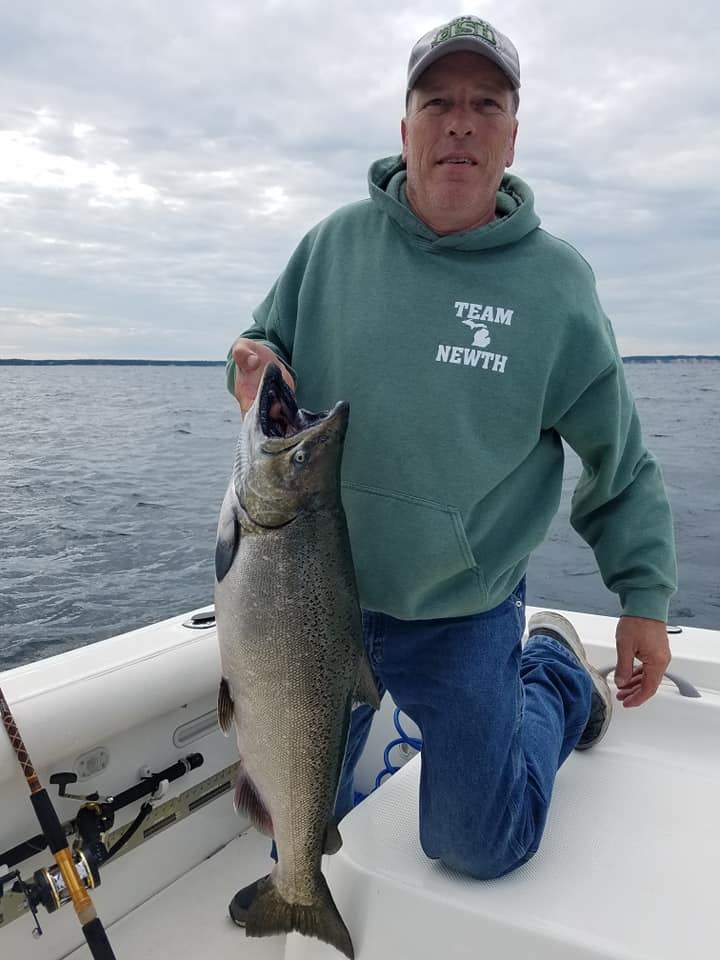 Coho Salmon, 23 inches, caught in Manistee