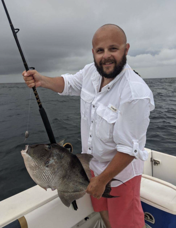 Grey triggerfish caught while fishing in AL