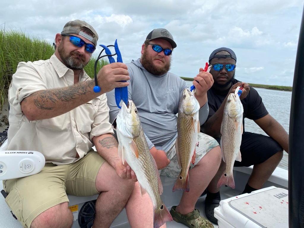 Three redfish caught in Georgetown