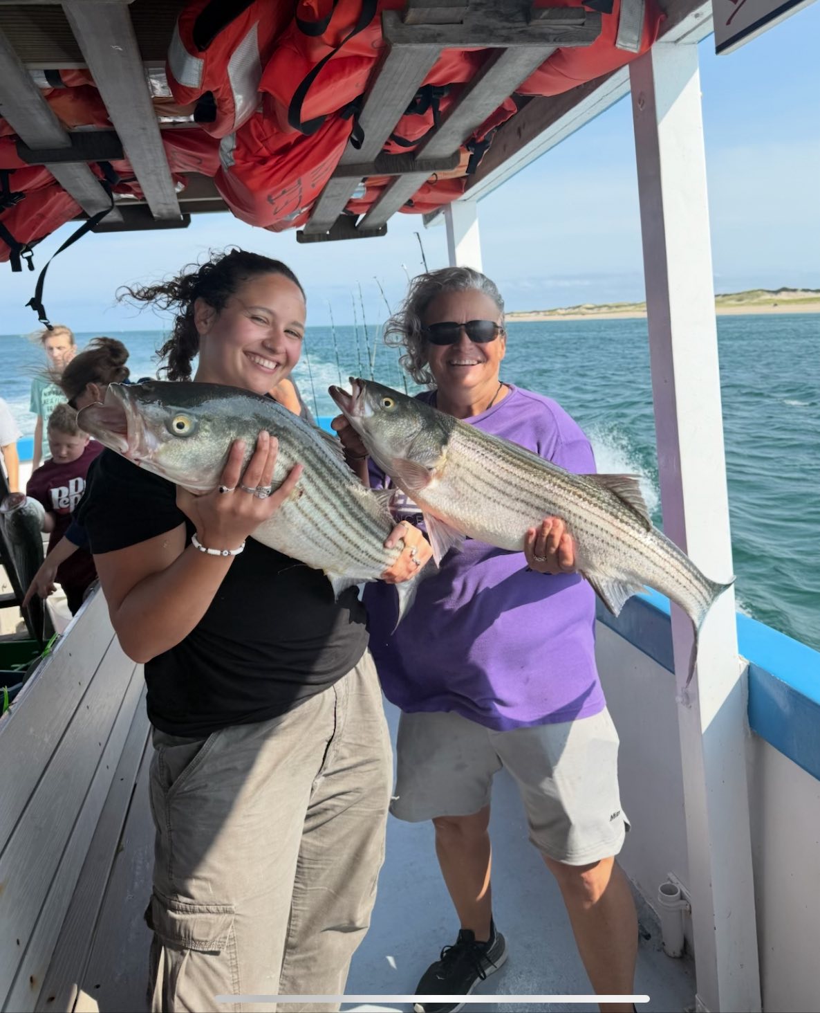 Striped bass fishing in MA