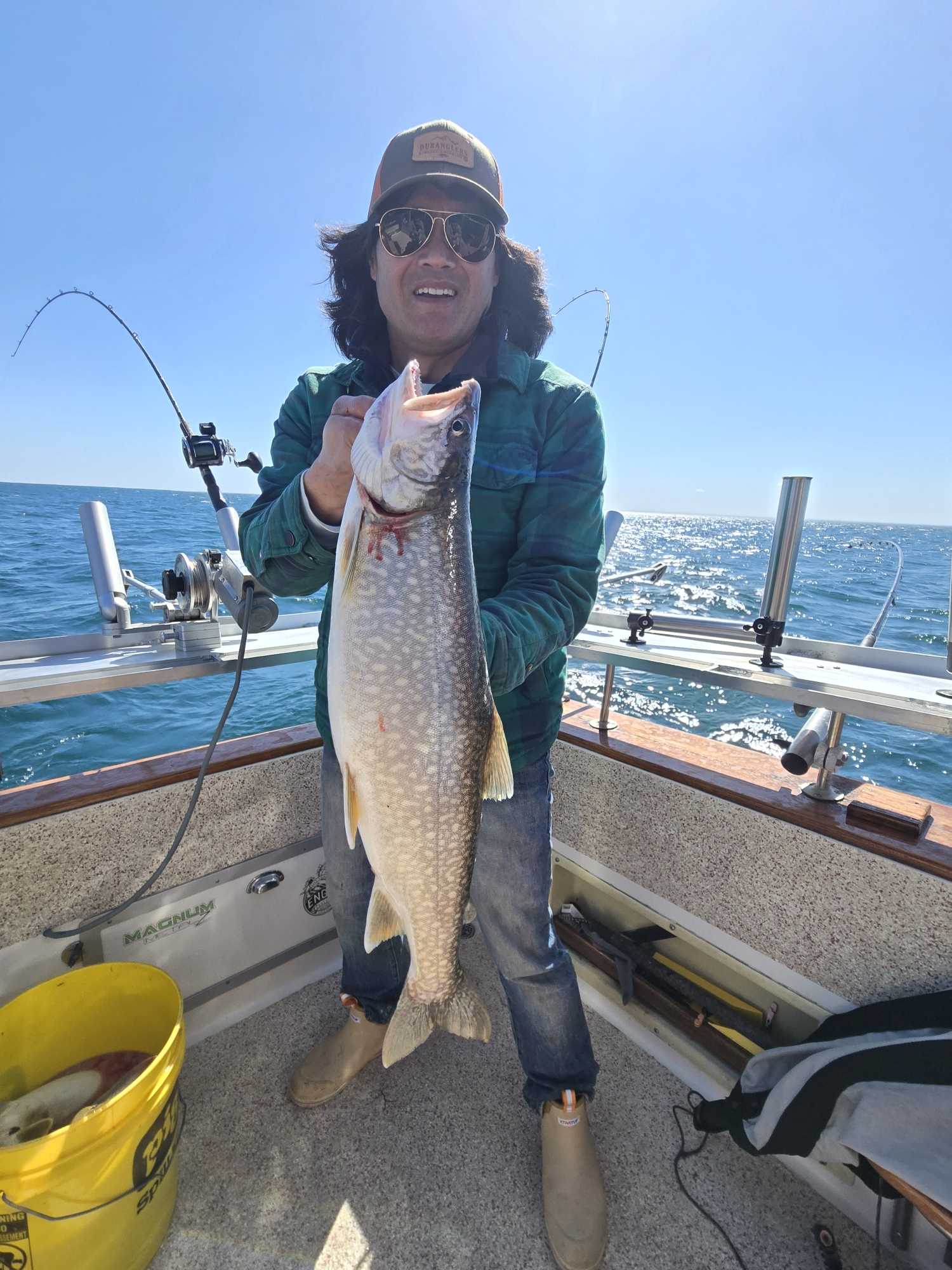 Lake trout caught during fishing tour in Knife River MN