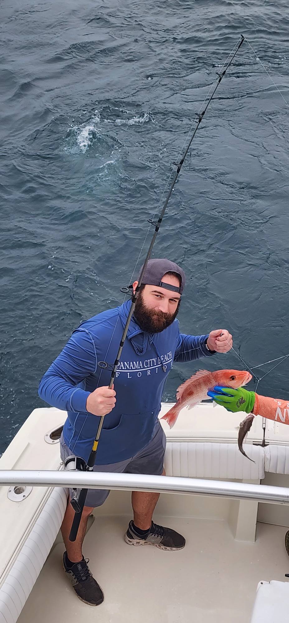Red snapper catch on fishing charter boat in Gulf Shores AL