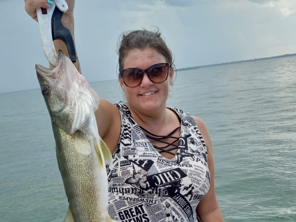 Sauger fish caught while fishing in Ohio