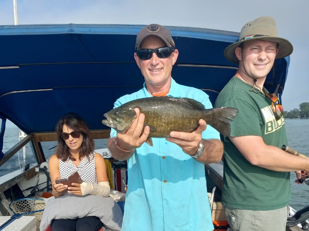 A group of 3 people fishing in Ohio