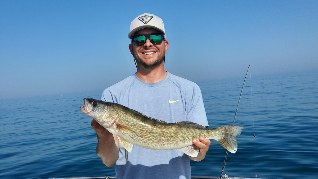Walleye fish caught by angler at Lakeside Marblehead