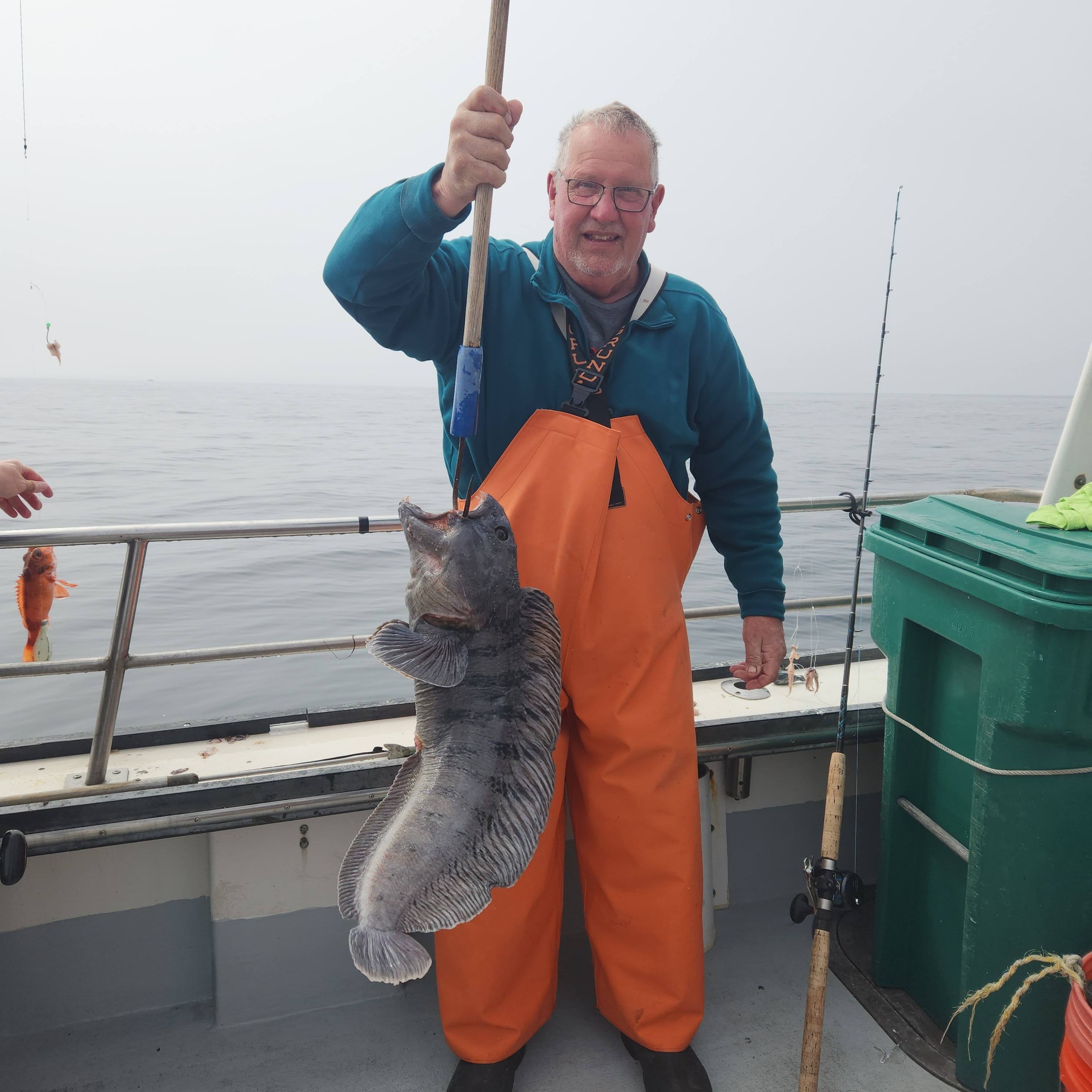 Large flatfish caught during fishing trip in Rye NH