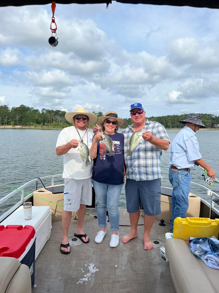 3 people fishing at Brookeland