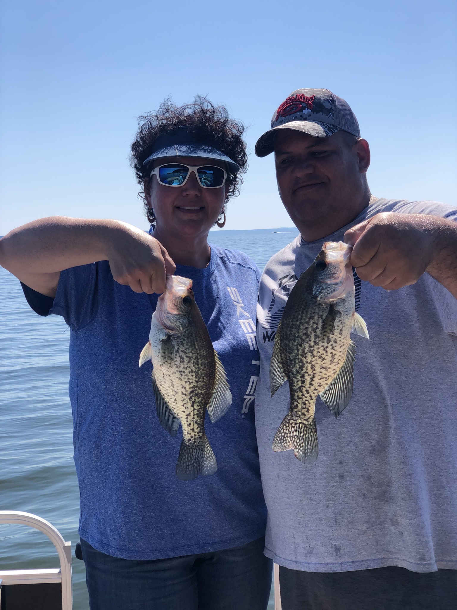 Two crappie fish caught in Brookeland