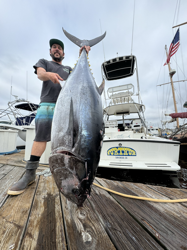 A lone angler reeled in a big fish in CA