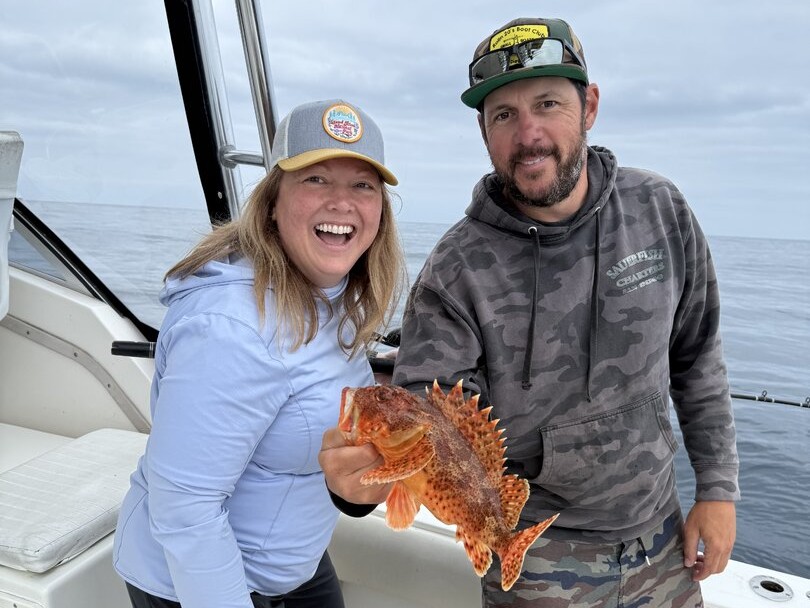 Morning inshore fishing boat trip San Diego California waters targeting rockfish lingcod