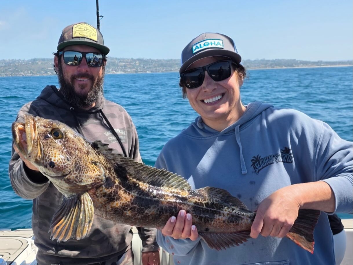 San Diego inshore fishing boat targeting Black Sea Bass and Yellowtail with Captain Dan