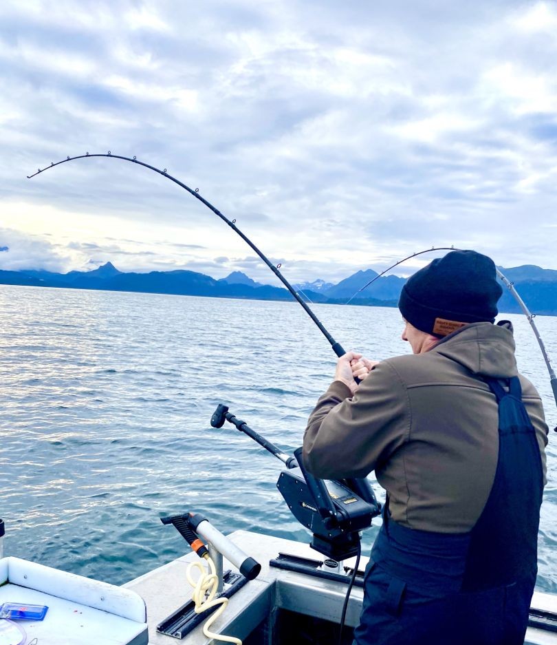 Angler fishing in Alaska
