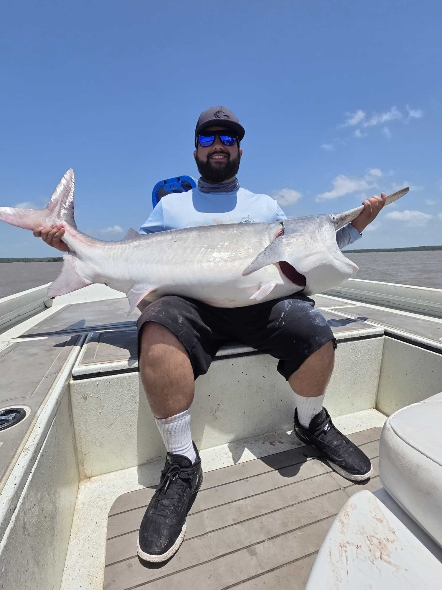Large tarpon fish caught during fishing tour in Glencoe OK