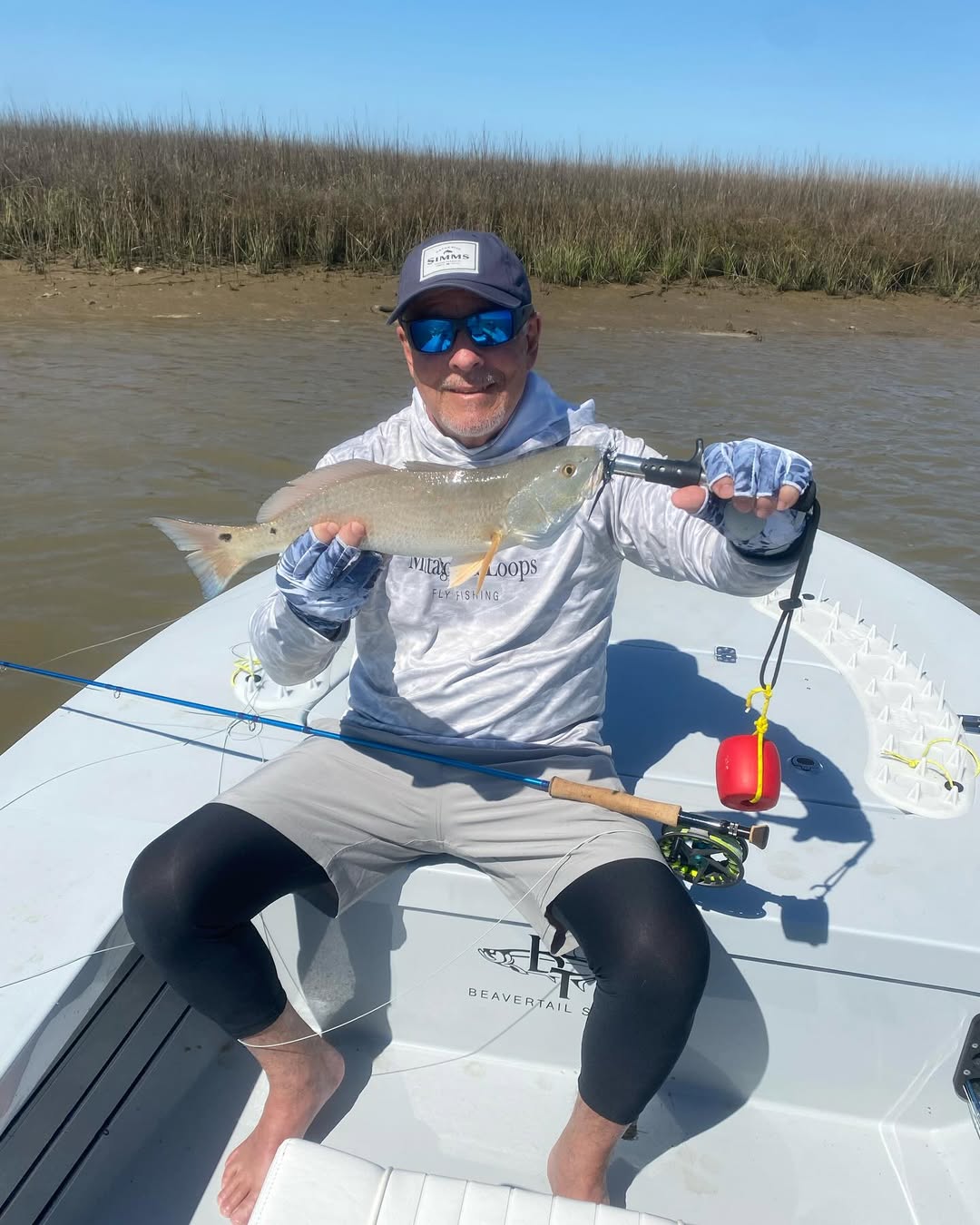 Angler catching a fish in Matagorda