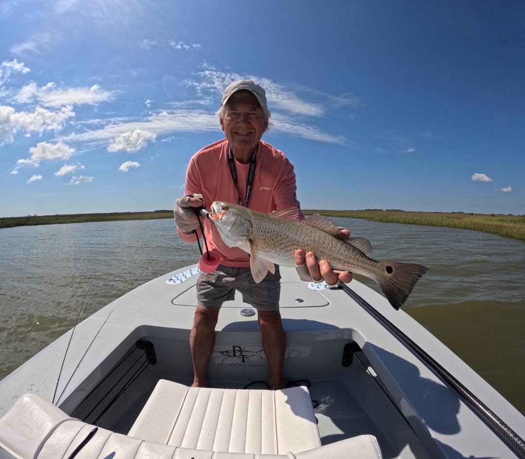 A redfish, 23 inches long, caught while fishing in Matagorda