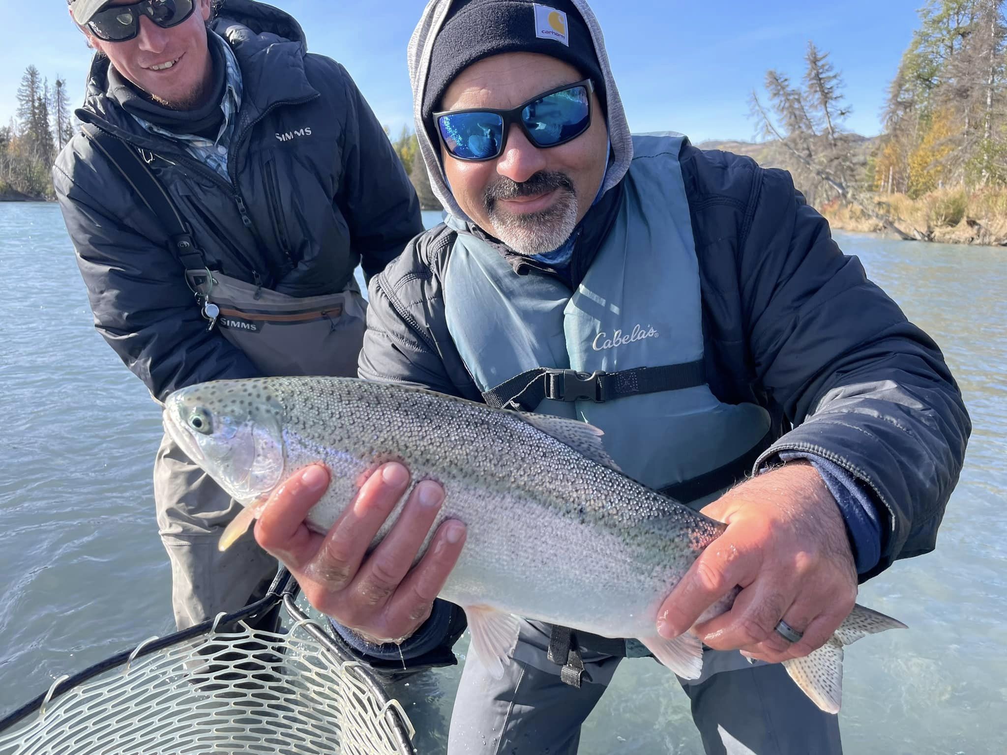 A 20-inch rainbow trout caught in Cooper Landing during a fishing trip