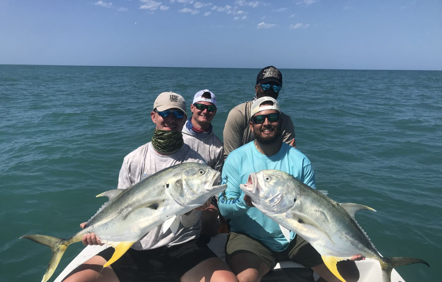 Two Crevalle Jack fish caught in Port Isabel