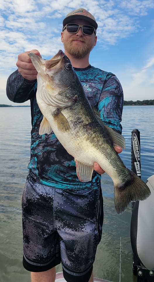 Angler with a 22-inch fish caught in Yantis