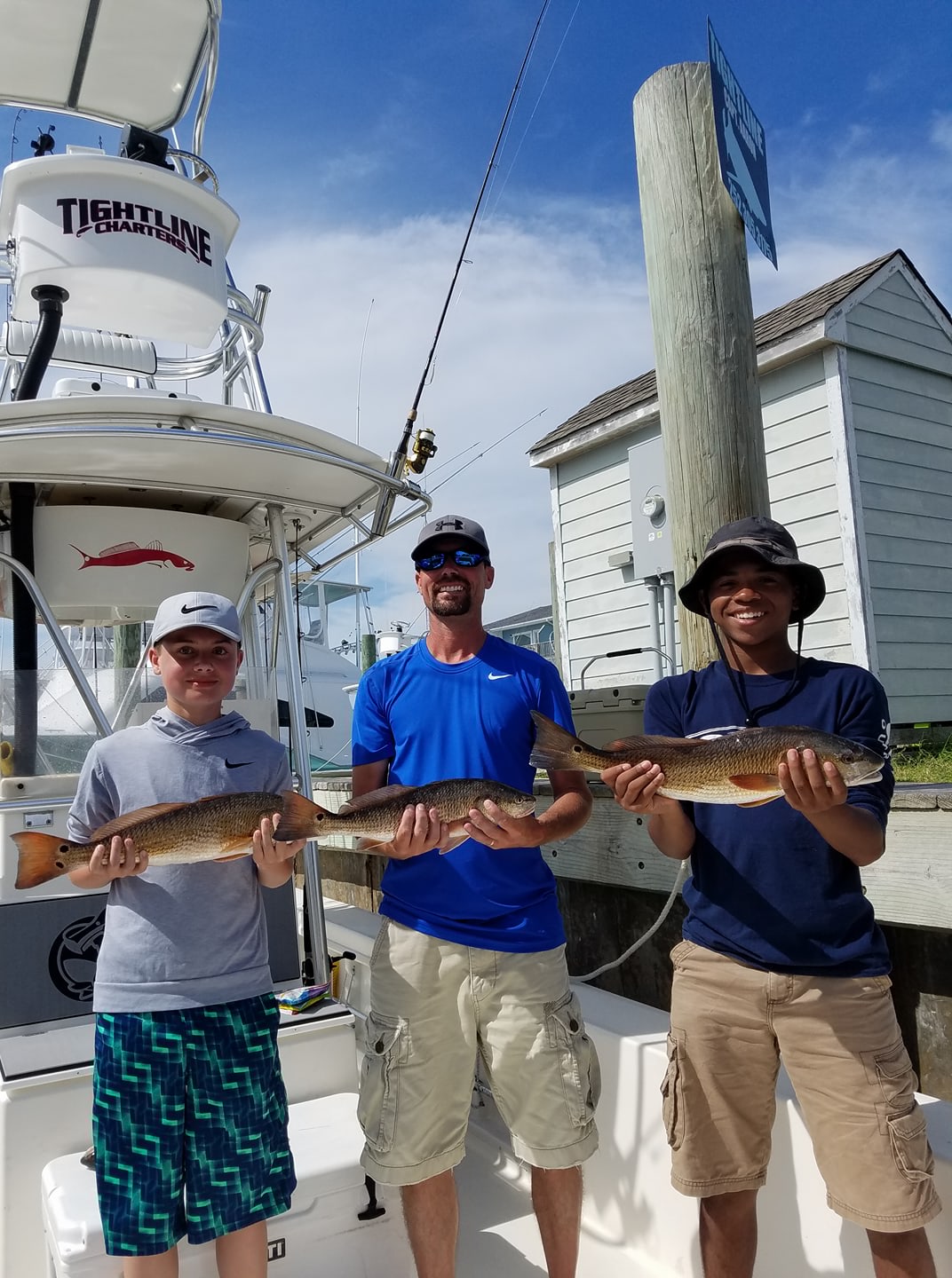 Two redfish caught while fishing in NC