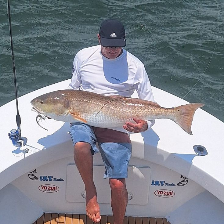Captain Aaron's Outer Banks red drum sight fishing charter on Pamlico Sound flats - 3/4 day trip