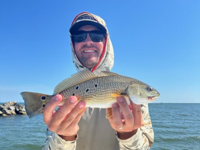 Photograph of a redfish caught in LA
