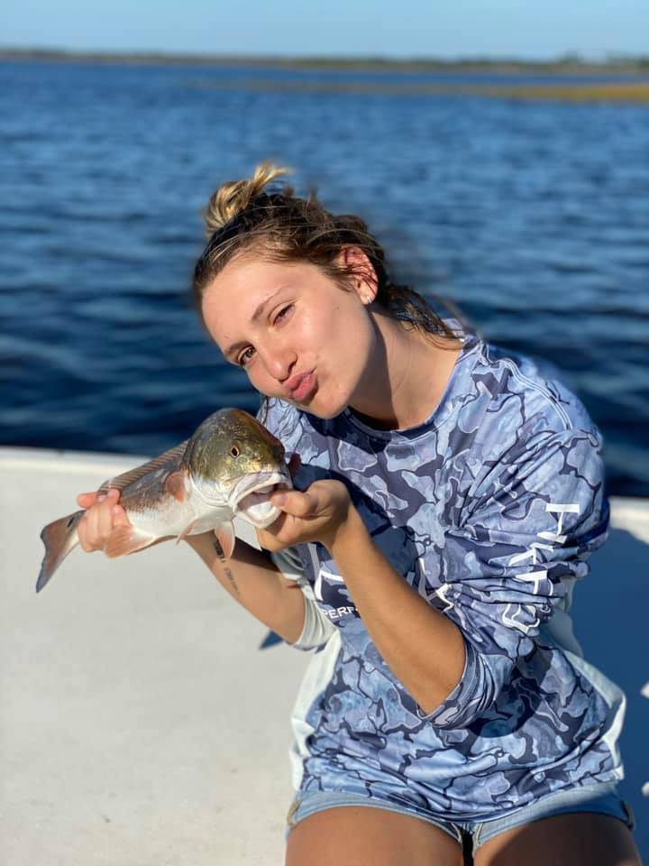 Angler with 6-inch fish in Steinhatchee