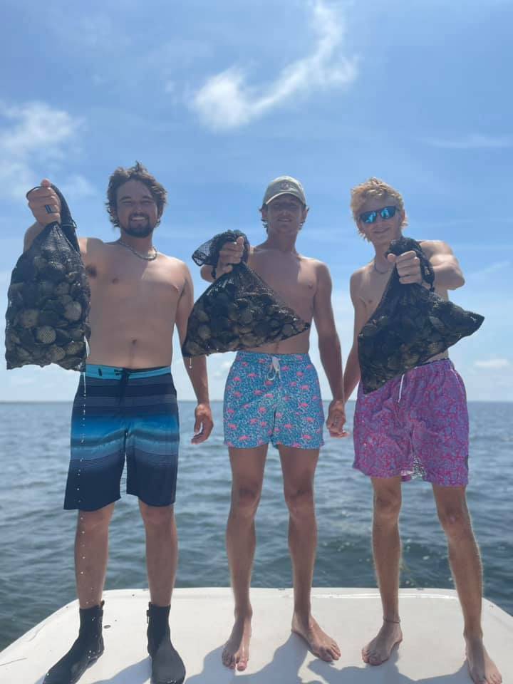 Two anglers with their catch in Steinhatchee